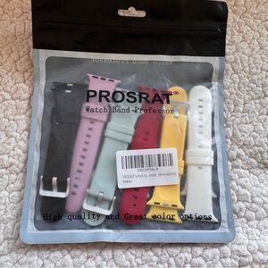 PROSRAT Apple Watch Bands 6 Pack 38mm 40mm Silicone Replacement Straps New